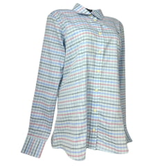 Camisa Feminina Os Moiadeiros Xadrez Azul Claro Manga Longa - CFML 2109