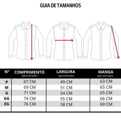 Camisa Feminina Strut Manga Longa Xadrez Pequeno Laranja E Branco Bordado Ref: 7250