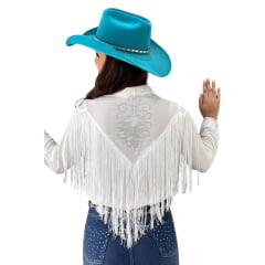 Camisa Feminina Texas Ranch Com Franjas e Strass - Ref. TR20