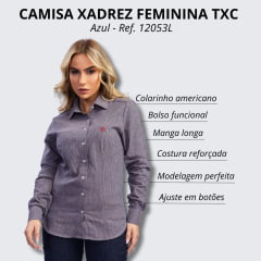 Camisa Feminina TXC Custom Azul Marinho - Ref: 12053L