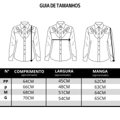 Camisa Feminina Zenz Western Cavallo Manga Longa Preto Com Branco E Bordado Preto - Ref:ZW0226036-1744