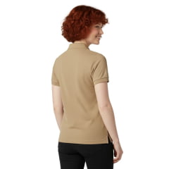 Camisa Polo Feminina Os Moiadeiros Areia Logo Bordado Bege Ref:CPF48