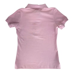 Camisa Polo Feminina Os Moiadeiros Rosa Flamingo Com Logo Bordado Rosa Ref:CPF52