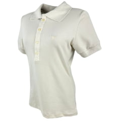 Camisa Polo Feminina Os Moiadeiros Off White Com Logo Bordado em Off White Ref.CPF39