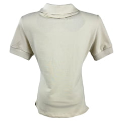 Camisa Polo Feminina Os Moiadeiros Off White Com Logo Bordado em Off White Ref.CPF39