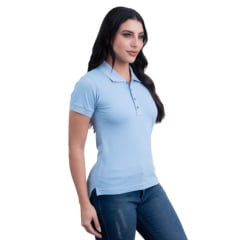 Camisa Polo Feminina Texas Farm Manga Curta Com Logo Bordado R: CPF004 - Escolha a cor