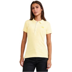 Camisa Polo Feminina TXC Custom Amarelo Bebê Manga Curta Logo Bordada Ref: 27057
