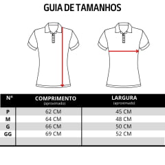 Camisa Polo Feminina TXC Manga Curta Custom Slim Preto Com Logo Bordada Ref:27305