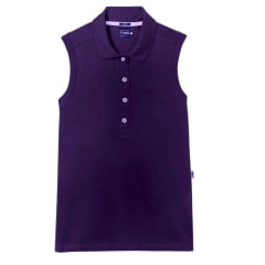 Camisa Polo Feminina TXC Sem Manga Slim Roxo Logo Bordado - REF: 27267