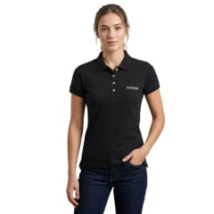 Camisa Polo Feminina TXC Slim Ram Preta Ref:RAM27057 Camisa Polo Feminina TXC Slim Ram Preta Ref:RAM27057