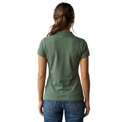 Camisa Polo Feminina TXC Slim Ram Verde Militar Ref: RAm27057