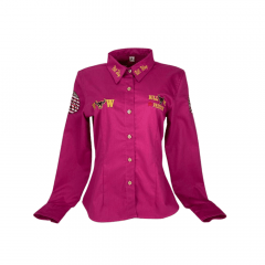 Camisa Feminina Bill Way Country Pink Ref:01673
