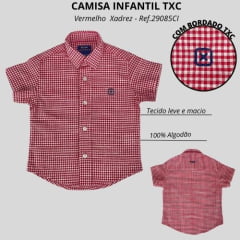 Camisa Infantil Txc Xadrez Vermelho M. Curta Ref: 29085CI