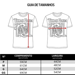 Camiseta Feminina Texas Farm Baby Look Stamp Off White Estampada REF:CF374
