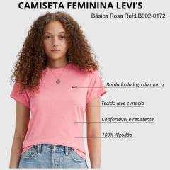 Camiseta Básica Rosa Feminina Levi's - Ref. LB002-0172