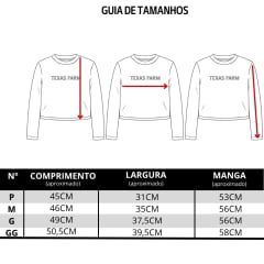 Cropped Feminino Texas Farm Manga Longa Cowgirl Skin Off White Logo Bege REF:CCS001