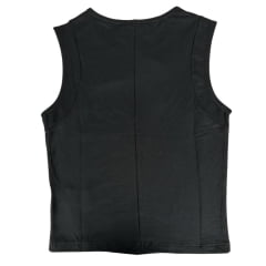 Camiseta Cropped Feminino TXC Gola Redonda Malha Com Plaquinha Preto Ref:51115
