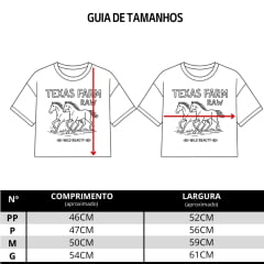 Cropped Feminino Texas Farm Oversized Spirit Manga Curta Bege Areia Estampa Cavalos Marrom REF:CCO001
