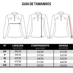 Camiseta Feminina BRK Agro Camuflada Verde Long Horn Manga Longa UV50+ Gola Padre Zíper Ref:C01850BL