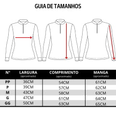 Camiseta Feminina BRK Agro Camuflado Preto E Rosa Bandeira Do Brasil UV50+ Manga Longa Gola Padre Com Ziper REF:C02001BL