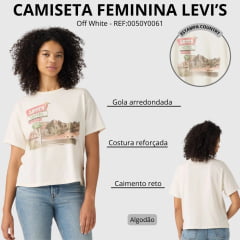 Camiseta Feminina Levi's Graphic Vintage Off White Estampada REF:0050Y0061