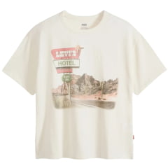 Camiseta Feminina Levi's Graphic Vintage Off White Estampada REF:0050Y0061