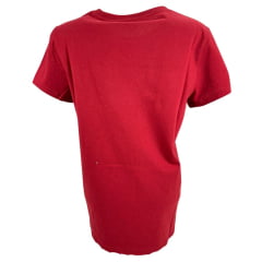 Camiseta Feminina Levi's Manga Curta Básica Vermelho Com Logo Com Brilho Ref:173693310