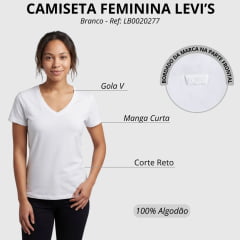 Camiseta Feminina Levi's Manga Curta Branca Básica LB0020277