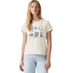 Camiseta Feminina Levi's Manga Curta Branco Logo Country Ref: LB0013276