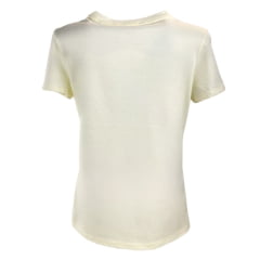 Camiseta Feminina Levi's Manga Curta Creme Com Logo Estampada E Com Detalhes Flores Em Vermelho REF: LB0010690