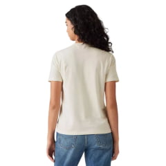 Camiseta Feminina Levi's Manga Curta Creme Estampada Ref:A88020041