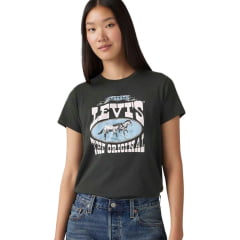 Camiseta Feminina Levi's Manga Curta Preta Estampa The Originals Ref: LB0010687