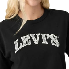 Camiseta Feminina Levi's Vintage Tee Relaxed Fit Preta Estampa Renda REF:0050Y0051