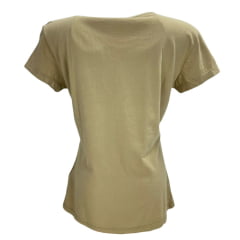 Camiseta Feminina Marikota Western Kaqui Manga Curta Estampada Good Old Country Ref:M-2025-005