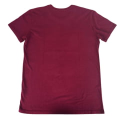 Camiseta Feminina Marikota Western Manga Curta Bordô Oversized Estampada Em Branco Ref:M2025-004