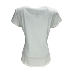 Camiseta Feminina Marikota Western Manga Curta Off White Estampa Cowgirl Ref:M2025-001