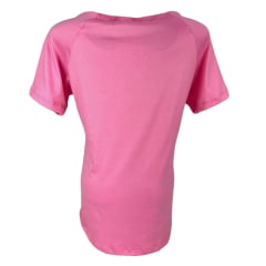 Camiseta Feminina Minuty T.Shirt Rosa e Chicletes Manga Curta Thermo Com Brilho Ref.1604