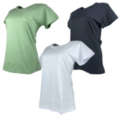 Camiseta Feminina Moiadeiros T Shirt Básica Com Logo Ref: CMF 2255 - Escolha a cor