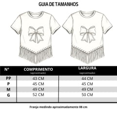 Cropped Feminino Moon Horse Pretty Girls Preto Com Tachinhas E Franjas Ref: 01.12.464