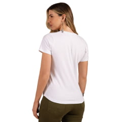 Camiseta Feminina Moon Horse T-shirt Hats E Boots Branco Estampada Chapéu E Bota Ref: 01.10.379