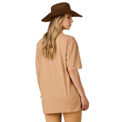 Camiseta Feminina Moon Horse T-shirt Over Estampado Sela Caramelo Com Franja Ref: 01.09.339 UN