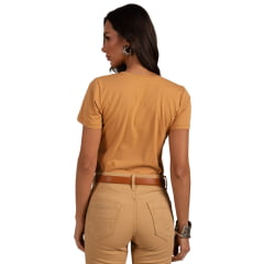 Camiseta Feminina Moon Horse T-shirt The Arena Caramelo Estampada Com Brilho Ref: 01.10.382