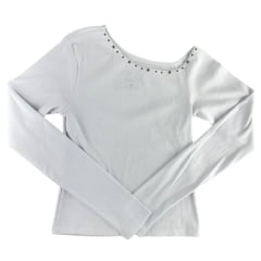 Camiseta Feminina Os Moiadeiros Amarilo Manga Longa Branco Estrela Na Gola Ref: Reg168
