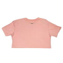 Camiseta Feminina Os Moiadeiros Rosa Seco Cropped Com Logo Em Marrom REF: CMRF37