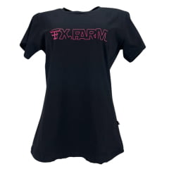 Camiseta Feminina Texas Farm Baby Look Manga Curta Emborrachado Ref:267 - Escolha a cor