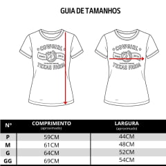 Camiseta Feminina Texas Farm Baby Look Manga Curta Roxo Mirtilo Estampa REF:CF353