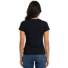 Camiseta Feminina Texas Farm Baby Look Travel Preto Off White Branco - Ref:CF370