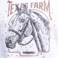 Camiseta Feminina Texas Farm Branca Soft High Way - Ref: CF262