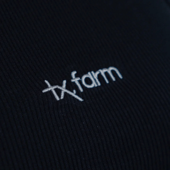 Camiseta Feminina Texas Farm Canelada Western Show Preto Com Logo Branco Ref:RT002