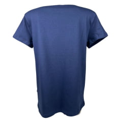 Camiseta Feminina Texas Farm Manga Curta Azul Marinho Estampada The Countryside Rodeo Em Branco/Laranja Ref:CF286